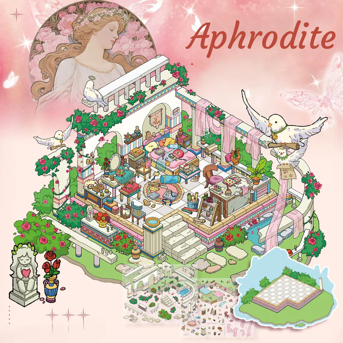 Scène de stickers 3D Mythologie grecque antique – Stickers DIY