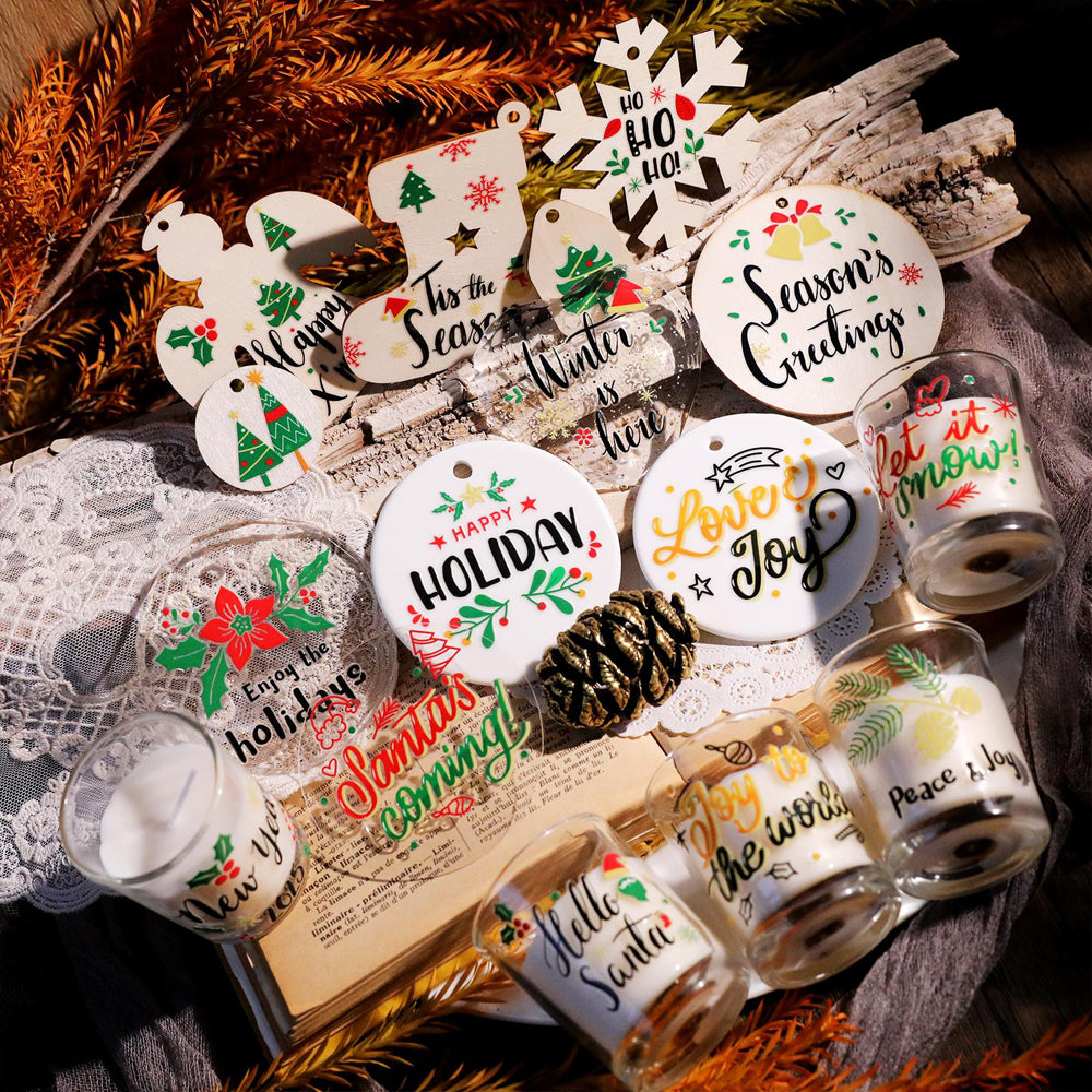 Christmas Word Transfer Stickers