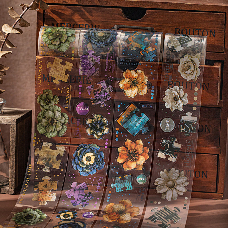 Die-Cut Floral & Collage PET Tape