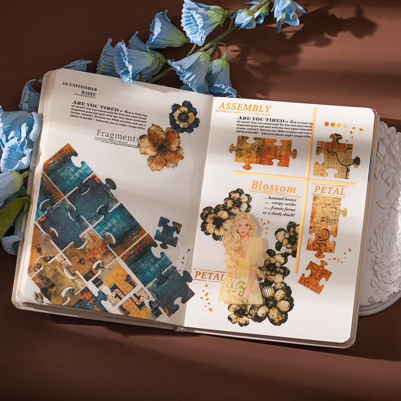 Die-Cut Floral & Collage PET Tape