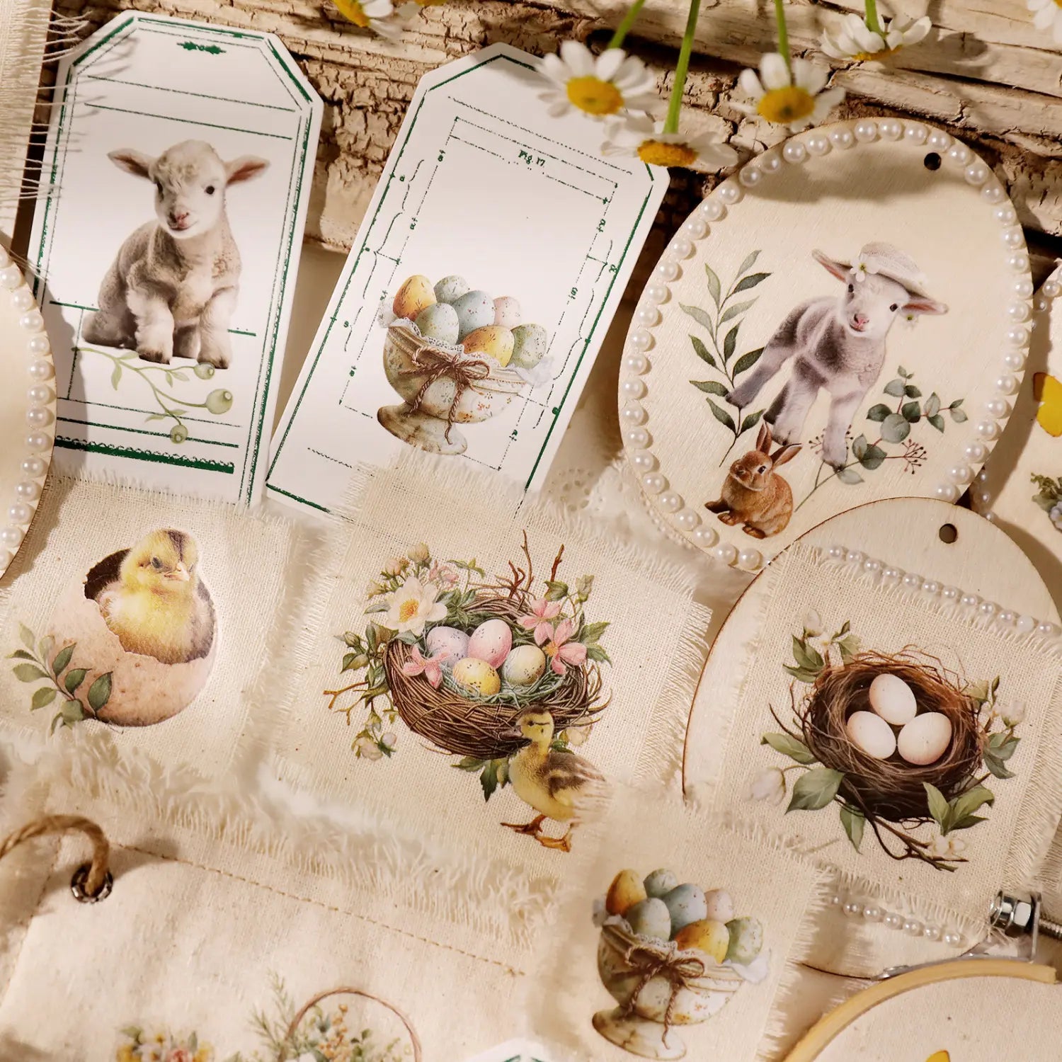 Easter Spring Farm Rub-On Sticker