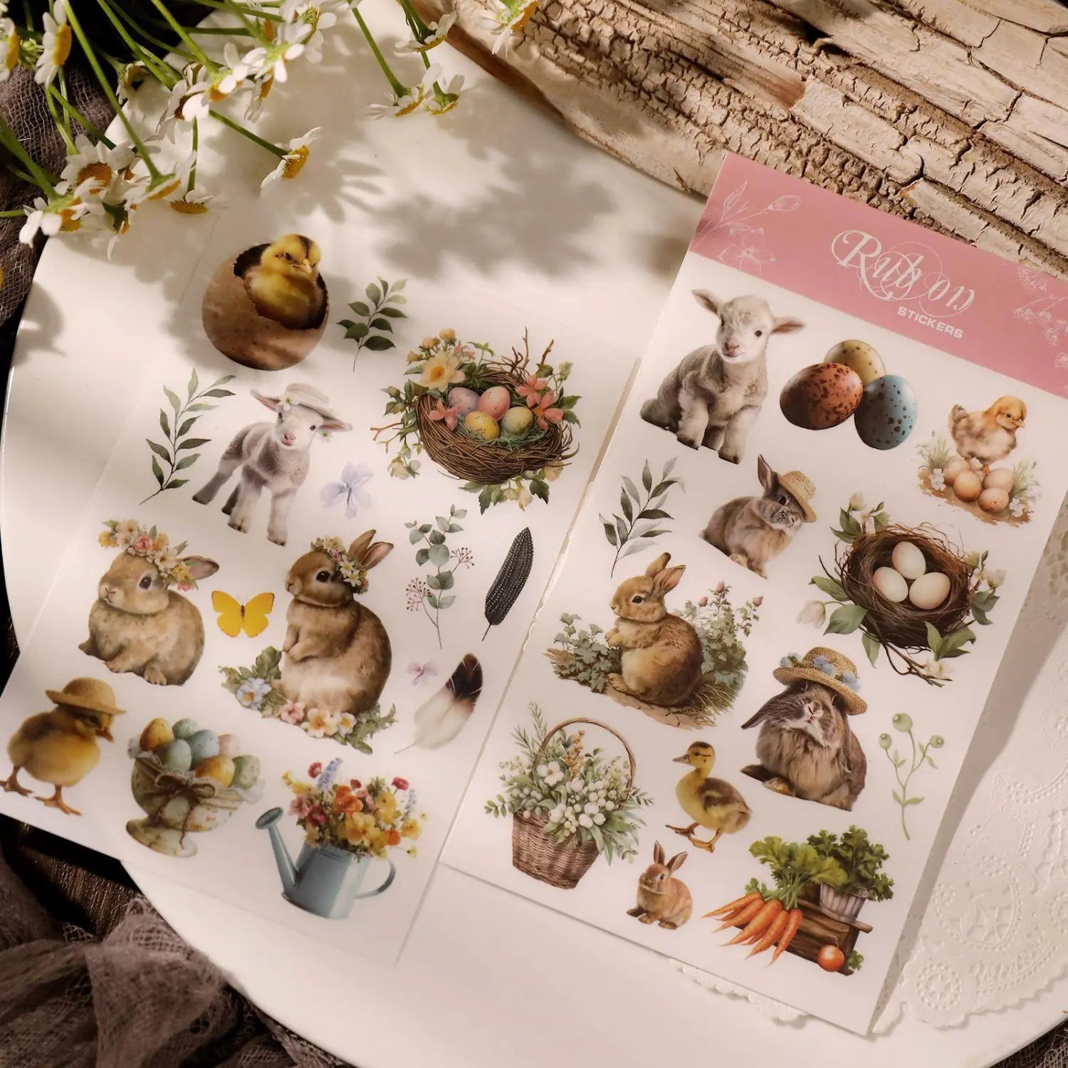 Easter Spring Farm Rub-On Sticker