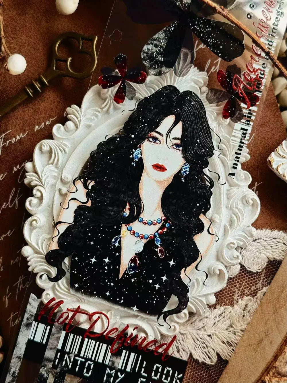 Elegantes Washi-Tape im Vintage-Punk-Stil mit Tiermotiven | Dekoratives Tape mit Vintage- und Punk-Motiven