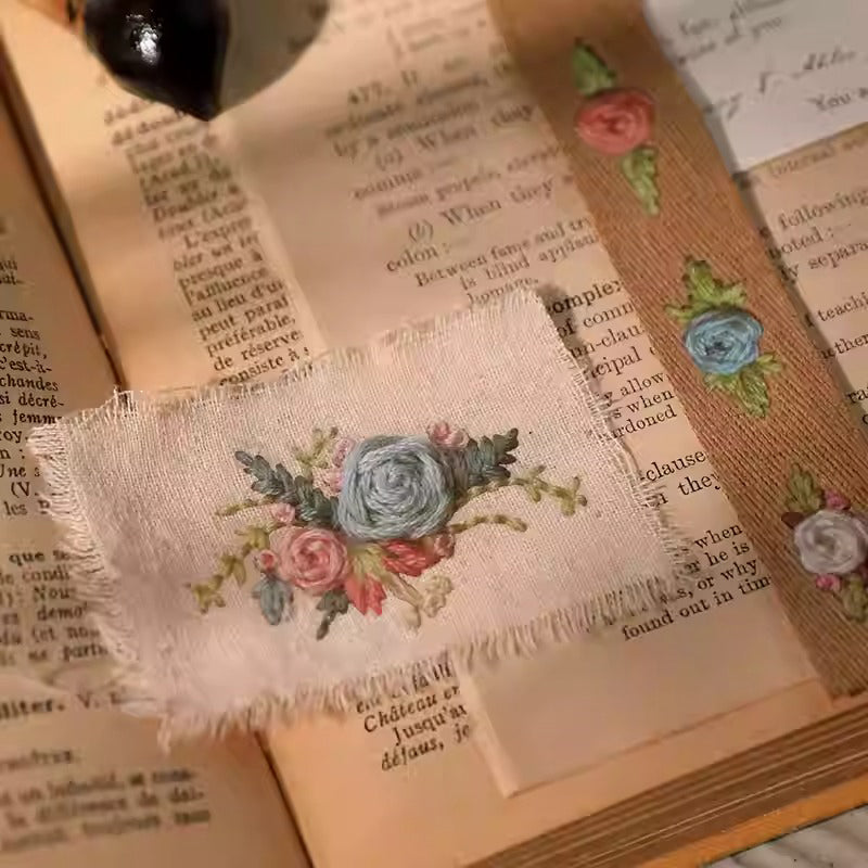 Vintage Rose Rub-On Sticker