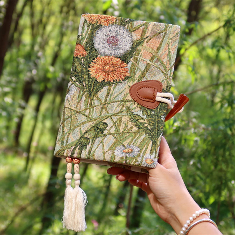 Handmade A5 Fabric Covered Bullet Journal Personalized Gift