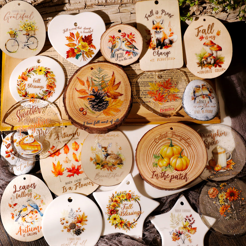 Fall Vibes Transfer Stickers