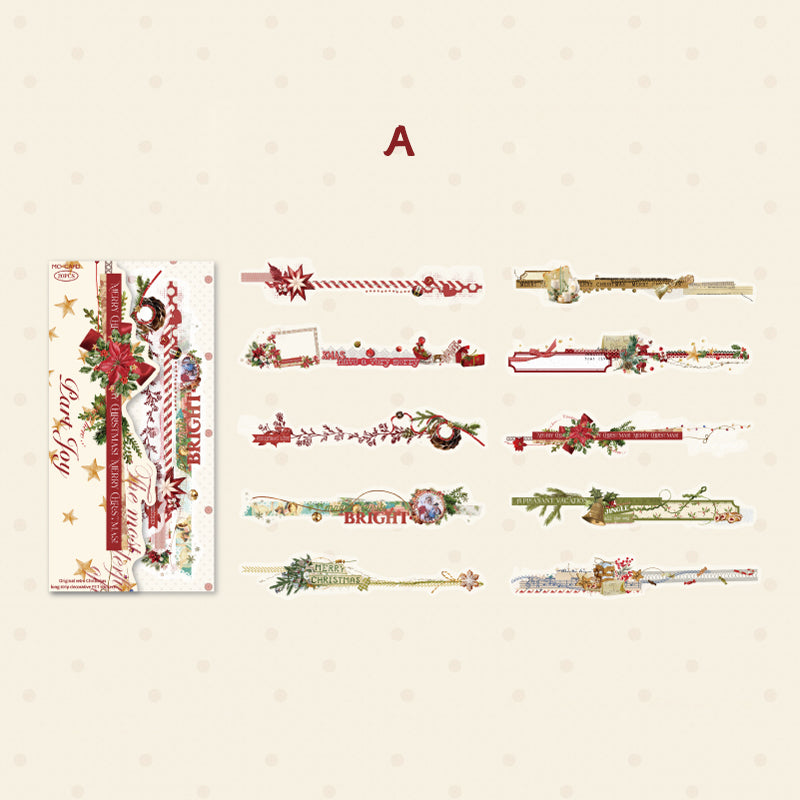 Festive Christmas Border Sticker Strips