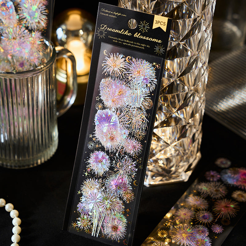 Firework Burst PET Stickers