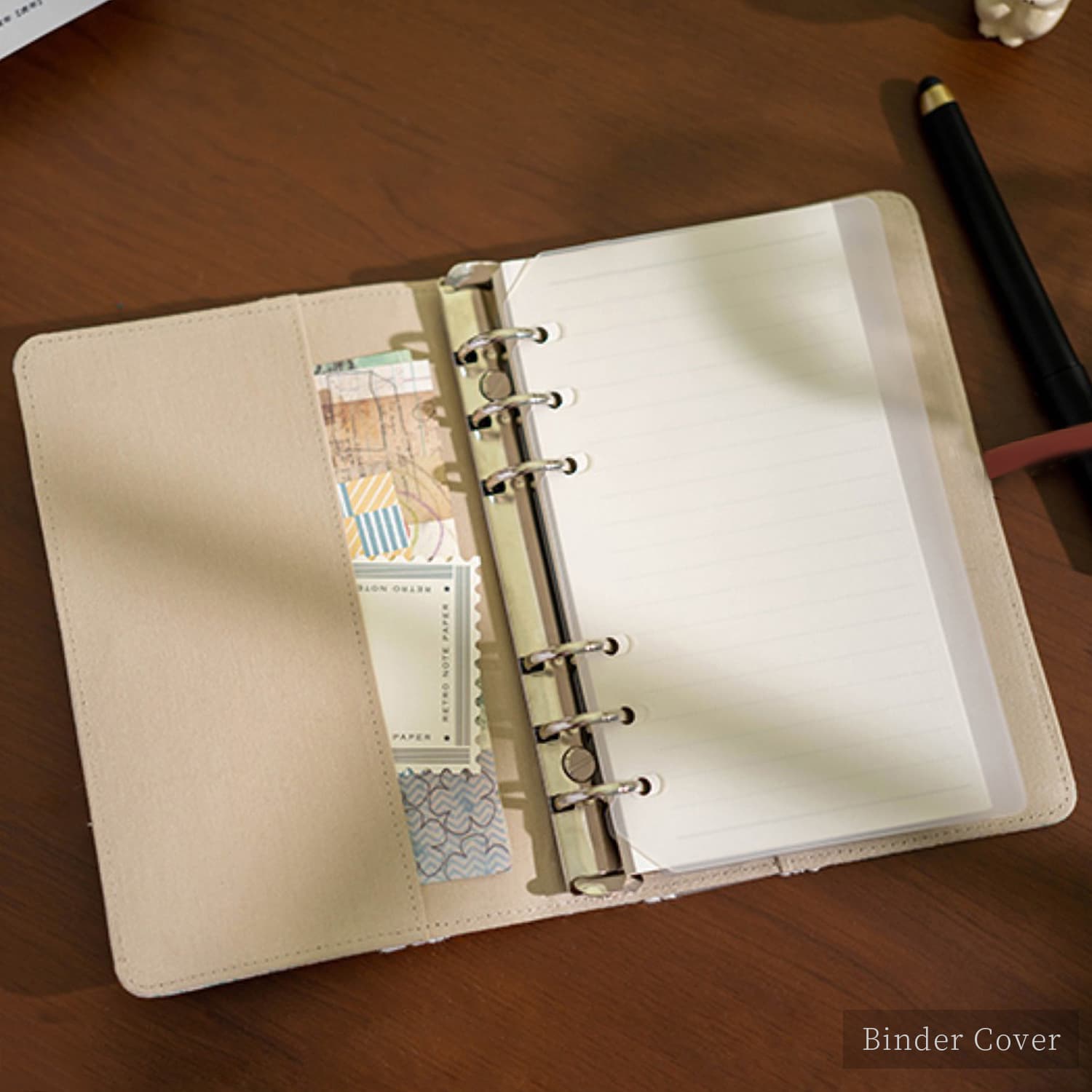 Handmade A5/A6 Embroidery Ring Binder Journal Cover– Botanical Cover Only or with Paper Insert