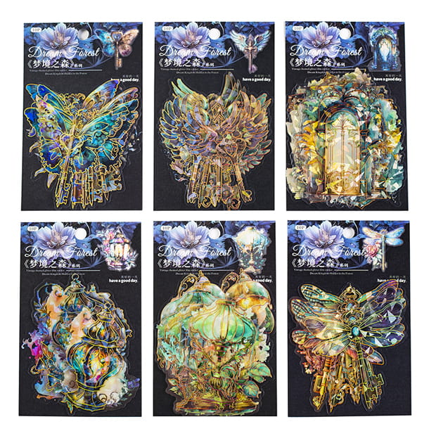 Autocollants holographiques transparents pour scrapbooking en PET