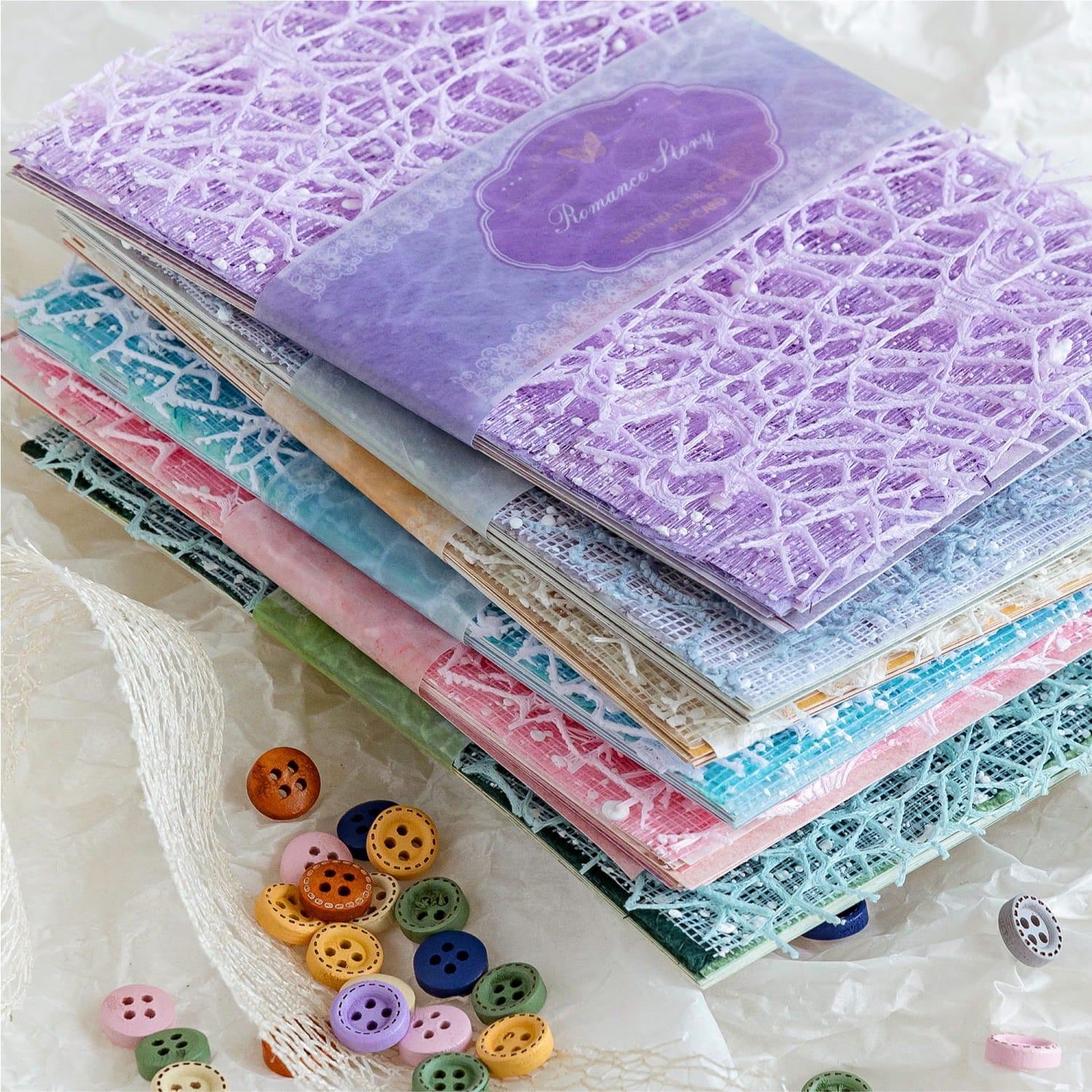 Junk Journal Hollow Mesh Specialty Paper set