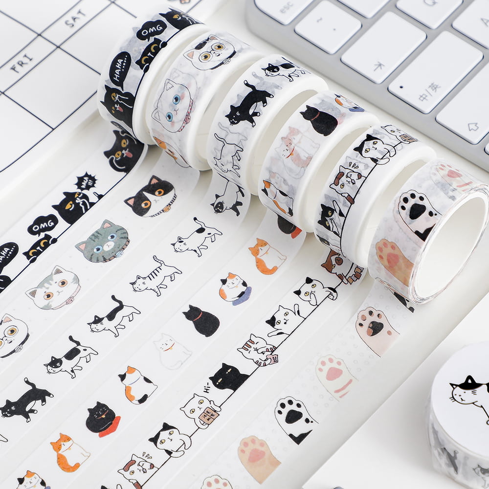 Kawaii Cat Washi Tape | Purr-fect For Journaling