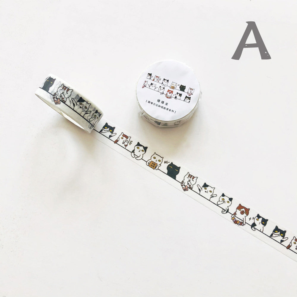 Kawaii Katzen Washi Tape | Perfekt fürs Journaling
