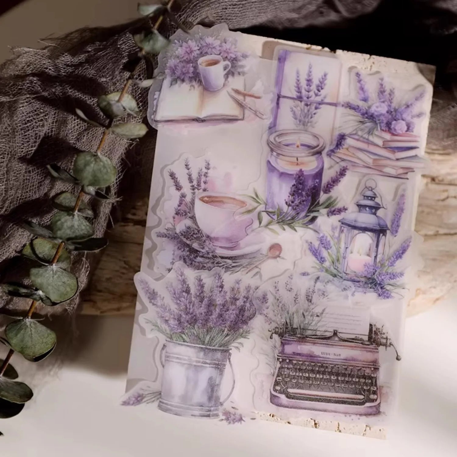 Lavender Vellum Stickers | Purple Journaling Ephemera