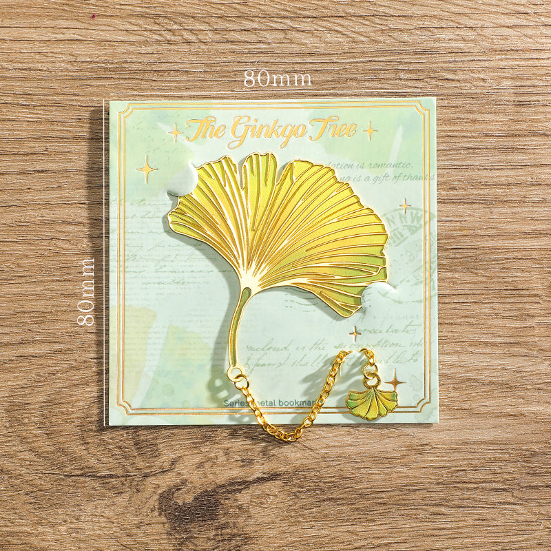 Ginkgo Leaf Metal Bookmarks | Back to School Gift for Book Lovers