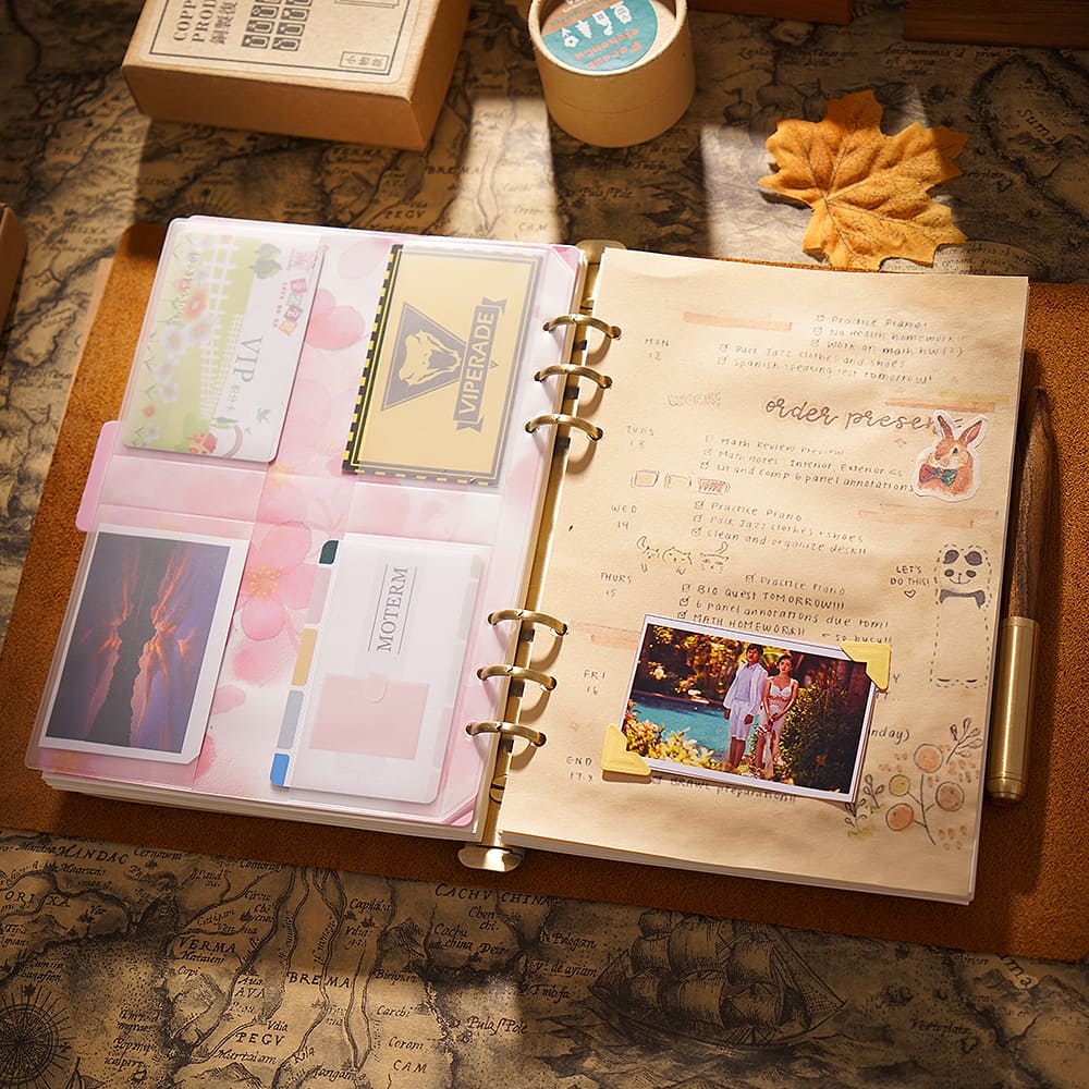 Refillable Leather Binder Notebook Cover – A5 A6 A7 | Crazy Horse Leather Journal Gift