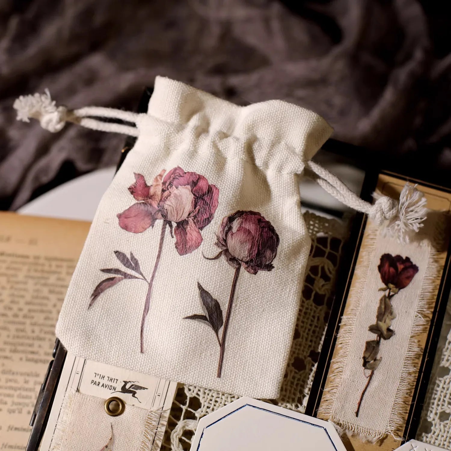 Autocollants à frotter pour carnet de nature | Motifs botaniques et papillons