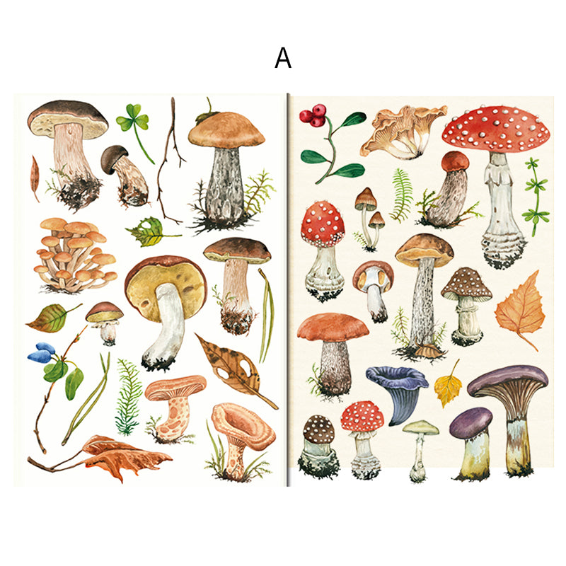 Rub-on Mushroom Aesthetic Stickers for DIY