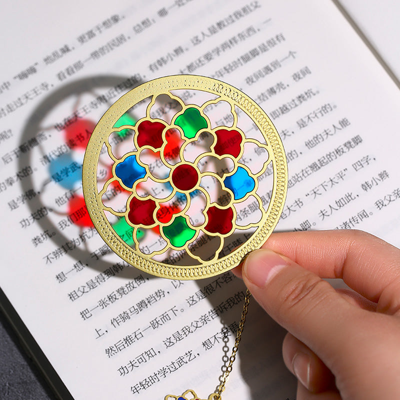 Clear Bookmark – Stylish Metal Art Bookmark Inspired by Stained Glass | Christmas Gift