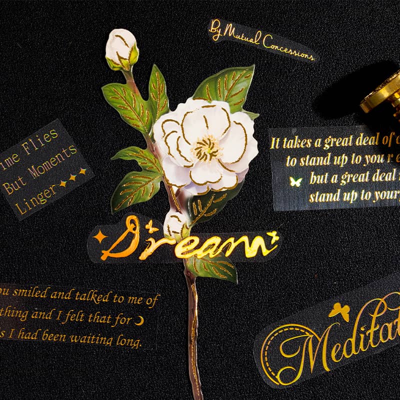 Autocollants de texte transparents pour scrapbooking