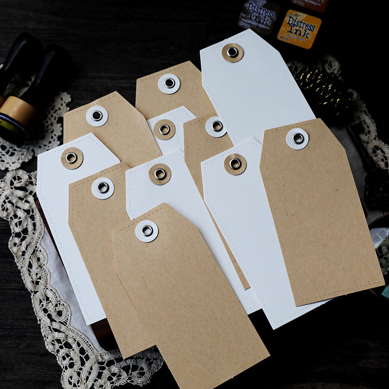 Vintage Eyelet Tags Blank Hang Tags