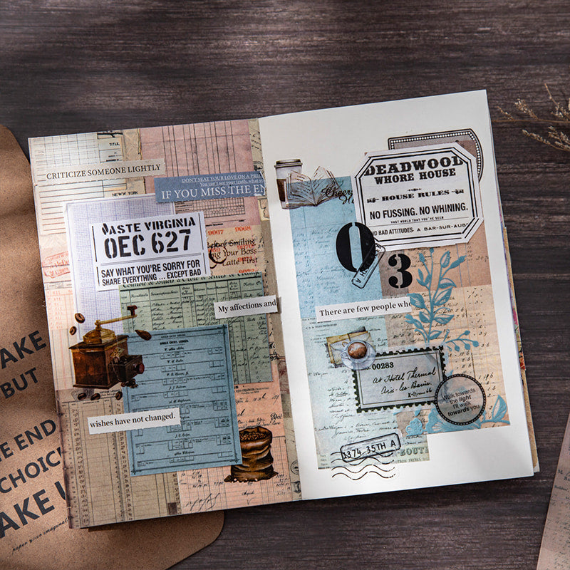 Vintage Ephemera Retro Bills Washi Tape