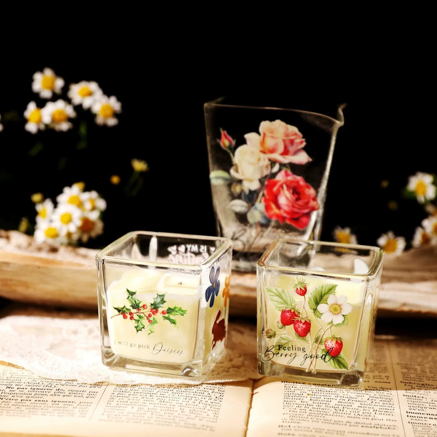 Vintage Floral Bouquet Transfer Stickers