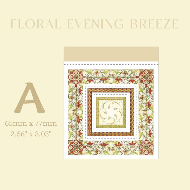 Vintage Floral Frames Die-Cut Sticky Notes For Journal Decor