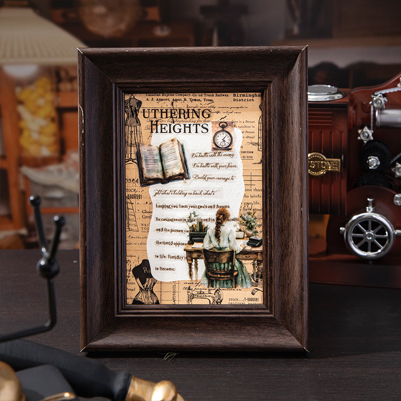 Set de Rubans Adhésifs en Papier Manuscrit Vintage pour Journaling & Scrapbooking