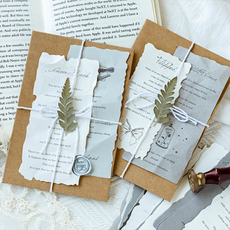 Vintage Poetry Word Paper – 30 Sheets for Journaling & Crafts