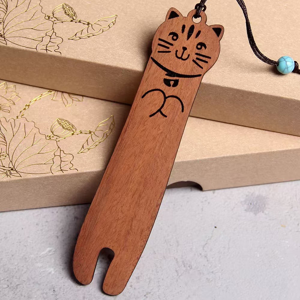 Wooden Cat Bookmark Cute Animal bookmarks