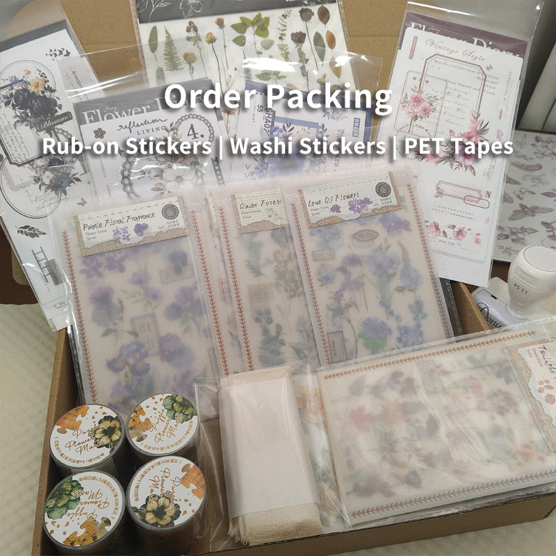 Stickers & Tapes Packing | Rub-on Sticker Flower Sticker