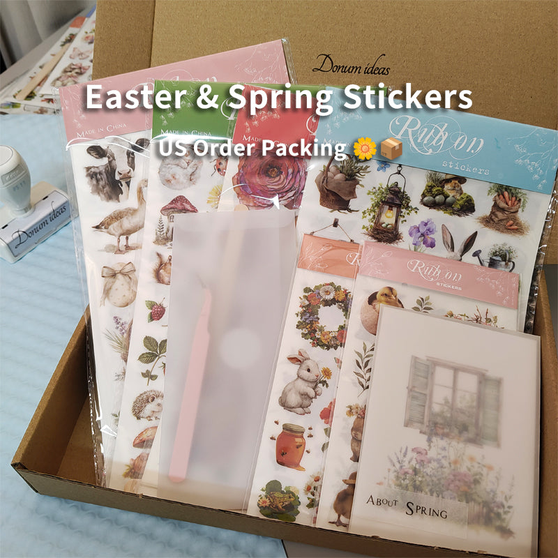 Easter & Spring Stickers | US Order Packing 🌼📦