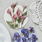Papier Éphéméra Fleur 3D Embossé pour Scrapbooking