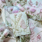 Papier Éphéméra Fleur 3D Embossé pour Scrapbooking