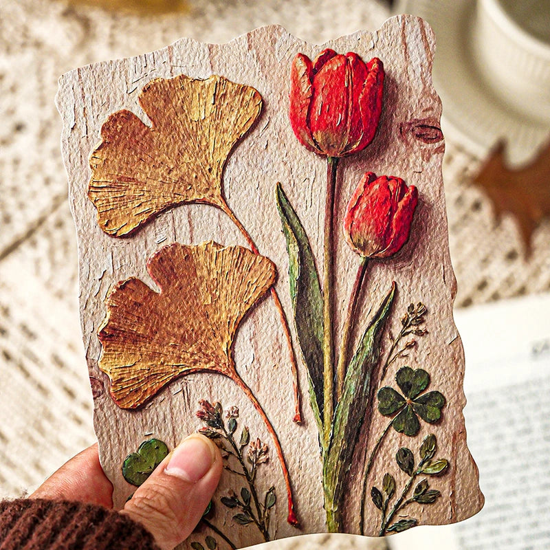 Papier scrapbooking floral en relief 3D