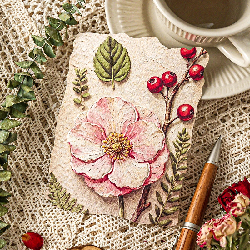 Papier scrapbooking floral en relief 3D