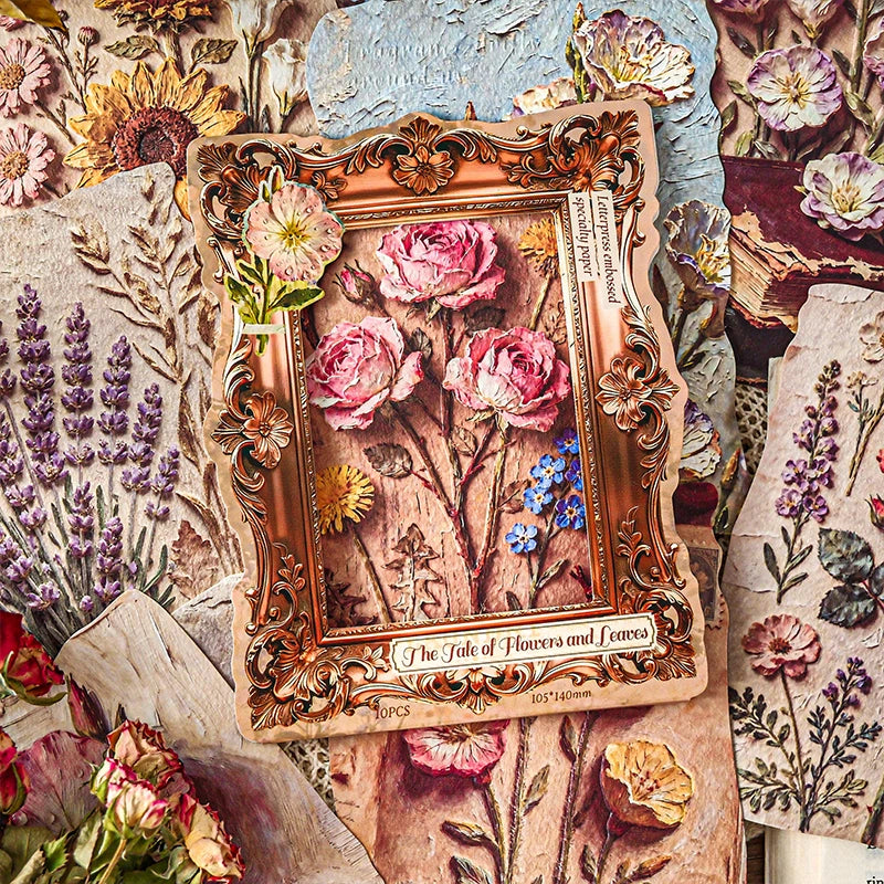 Papier scrapbooking floral en relief 3D