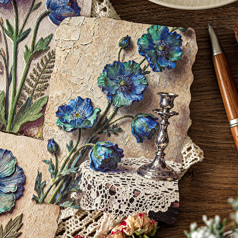 Papier scrapbooking floral en relief 3D