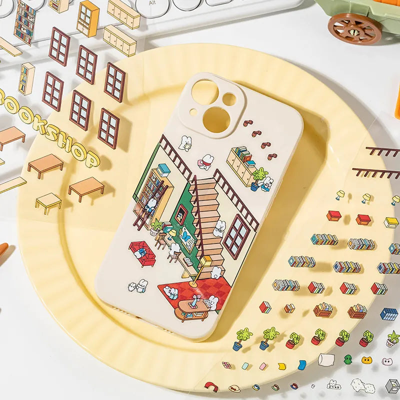 Autocollants miniatures 3D – Supermarché et librairie – Monde en coupe à faire soi-même