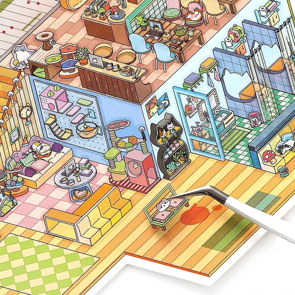 Autocollants Scènes 3D – Thèmes Bureau & Animalerie