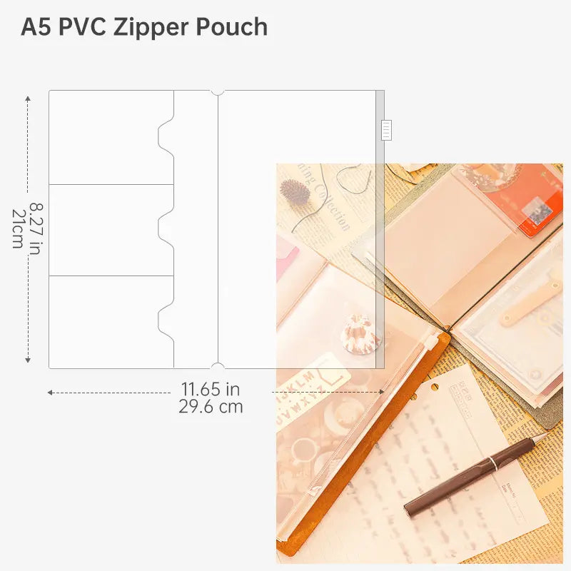 Recharges pour carnet de voyage / Porte-documents en papier kraft | Compatibles avec les formats TN, portable, passeport et A5