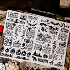 Halloween Transfer Stickers Black