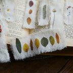 Vintage Dried Flower Rub-On Stickers – Nature-Inspired Transfers for Planners & Crafts
