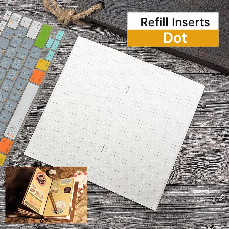 Recharges pour carnet de voyage / Porte-documents en papier kraft | Compatibles avec les formats TN, portable, passeport et A5