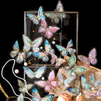 Autocollants PET en forme de papillon brillant
