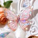 Autocollants PET en forme de papillon brillant