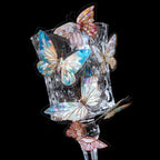 Autocollants PET en forme de papillon brillant