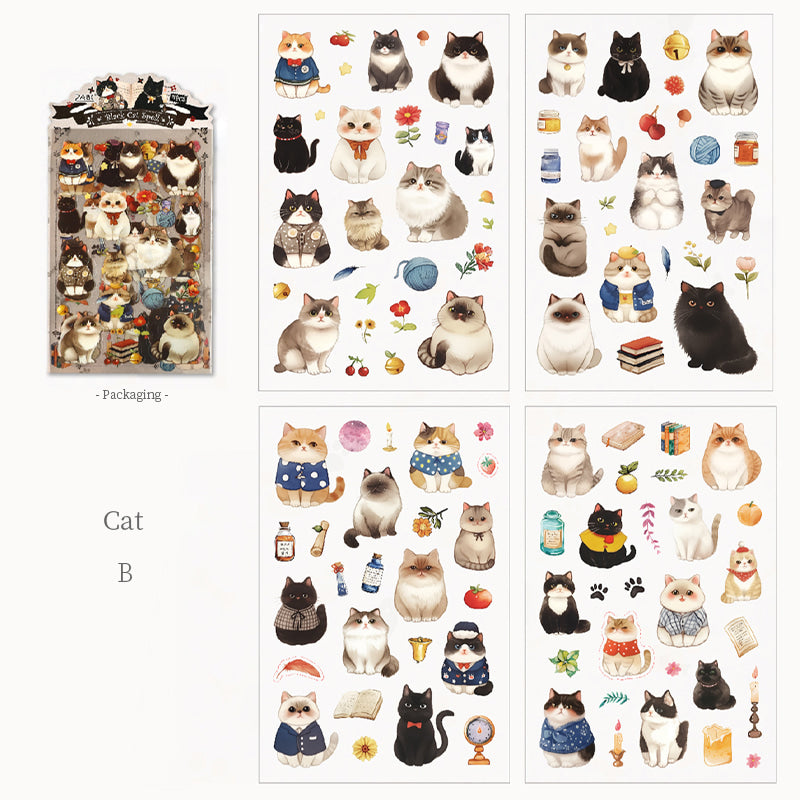 Adorable Pet Stickers – Cute Dog & Rabbit, Cat  Sticker for Journals & Phone Decoration
