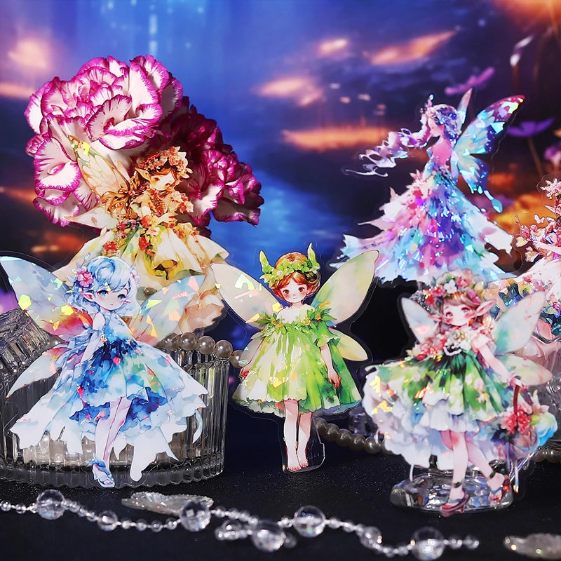 Anime Girl Flower Fairy Stickers